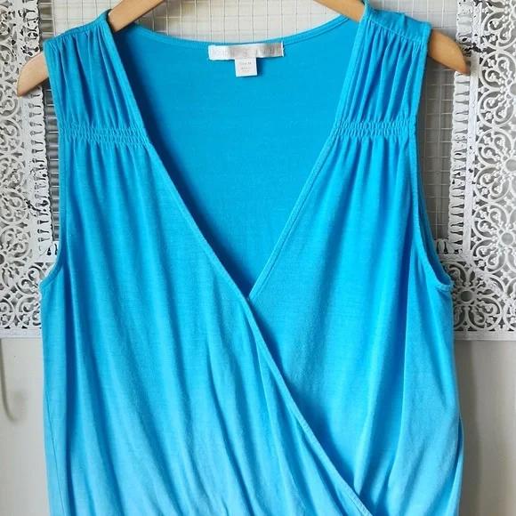 Boston Proper Hombre Sleeveless Top sz‎ M Blue - Picture 2 of 13